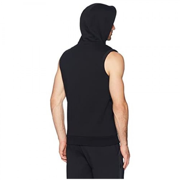 Brand - Peak Velocity Men's Metro Fleece Full-Zip Sleeveless Athletic-Fit Hoodie
