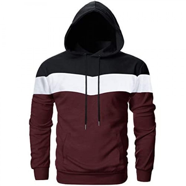 Cotrasen Men's Pullover Hoodie Lightweight Casual Workout Athletic-Fit Hooded Sweatshirt