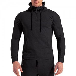 Men's Fashion Athletic Long Sleeve Lightweight Fit Workout Pullover Hoodie Casual Sweatshirts