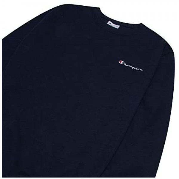 Champion Crewneck Fleece Sweatshirt for Men's Big and Tall with Script Logo
