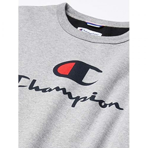 Champion Men's Powerblend Fleece Crew Double Logo