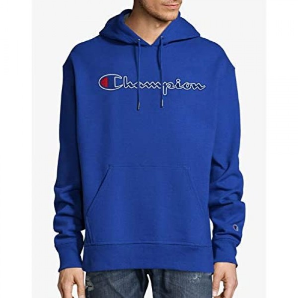 Champion Men's Powerblend Fleece Pullover Hoodie Double Logo