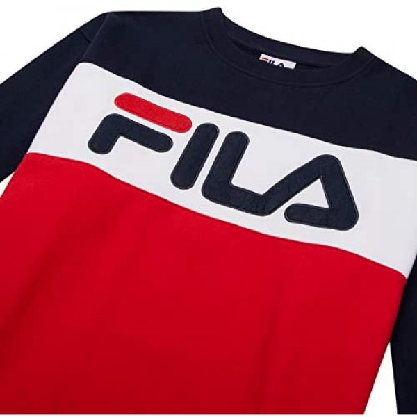 Fila Sweatshirt For Men Big And Tall French Terry Crewneck Sweatshirt FILA Logo