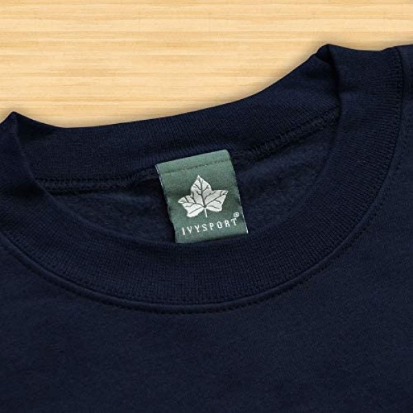 Ivysport Crewneck Sweatshirt Classic Arch Logo Premium Color Heavyweight Cotton Blend Fleece
