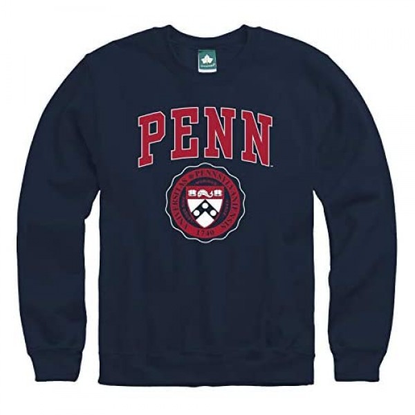 Ivysport University of Pennsylvania Adult Unisex Crewneck Sweatshirt Heritage Navy Large