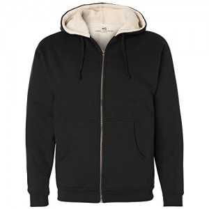 Marc Stevens Men's Warm Sherpa Lined Full Zipper Hooded Sweatshirt - MS82076