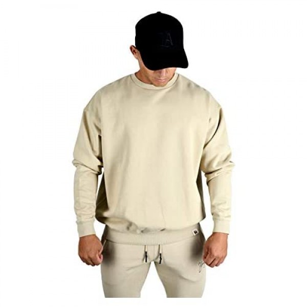 YoungLA Men’s Oversized Crewneck Sweatshirt | Heavyblend Comfortwash | Active Comfort Style | 530
