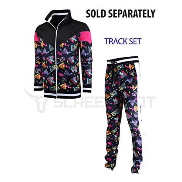 SCREENSHOT Mens Urban Hip Hop Premium Track Jacket - Slim Fit Side Taping Sportswear Urbanwear Streetwear Fashion Top