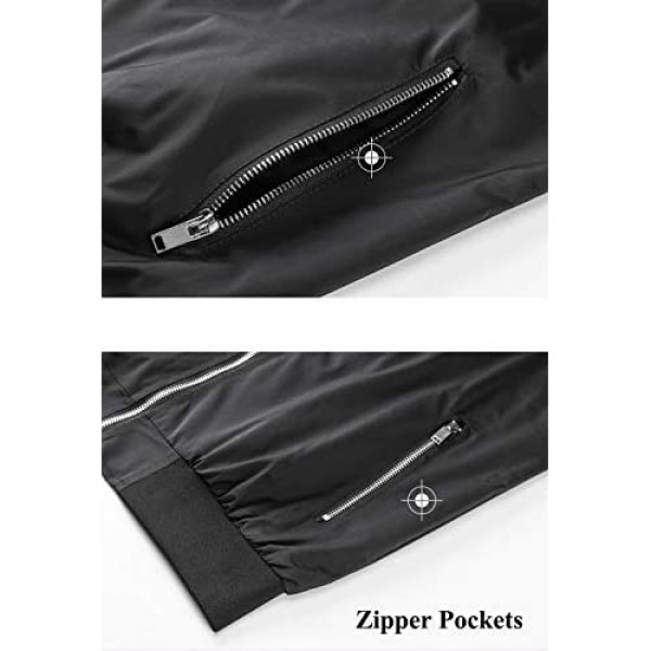 TACVASEN Men's Jacket Lightweight Casual Athletic Full Zipper Bomber Active Outwear Spring Fall