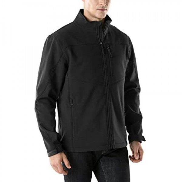 TSLA Men's Full-Zip Softshell Winter Jacket Waterproof Fleece Lined Athletic Jacket Outdoor Sport Windproof Jackets