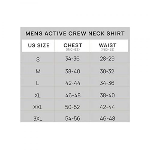 5 Pack: Men’s Dry-Fit Moisture Wicking Active Athletic Performance Crew T-Shirt