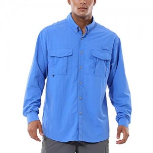 BALEAF Men's Long Sleeve Fishing Shirts UPF 50+ UV Sun Shirt Lightweight Quick Dry Hiking Camping