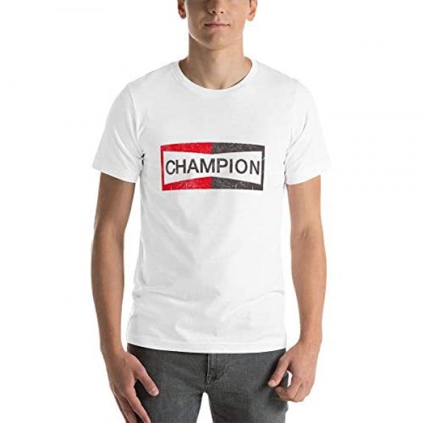 Champion Brad Pitt O-Neck Athletic T-Shirts Pure Cotton Shirt Summer Men Short Sleeve Shirt Men's Classic Solid Soft Stretch