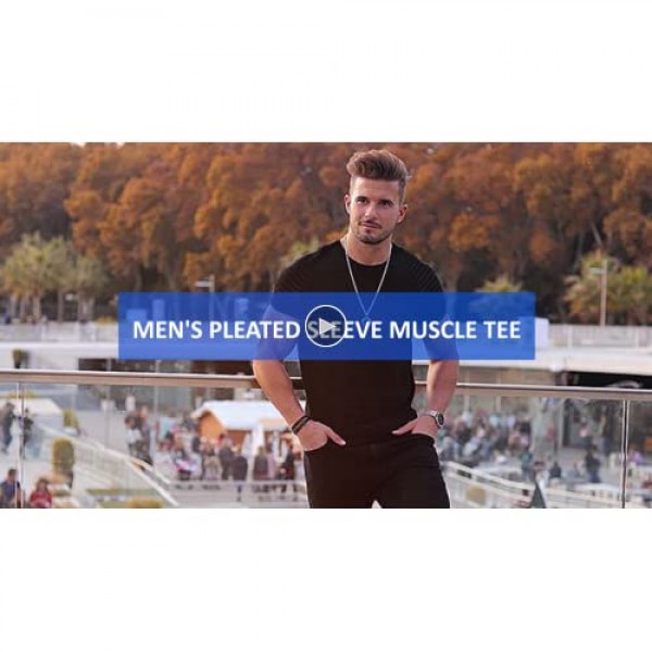 COOFANDY Men's Muscle T-Shirt Pleated Raglan Sleeve Bodybuilding Gym Tee Short Sleeve Fashion Workout Shirts Hipster Shirt