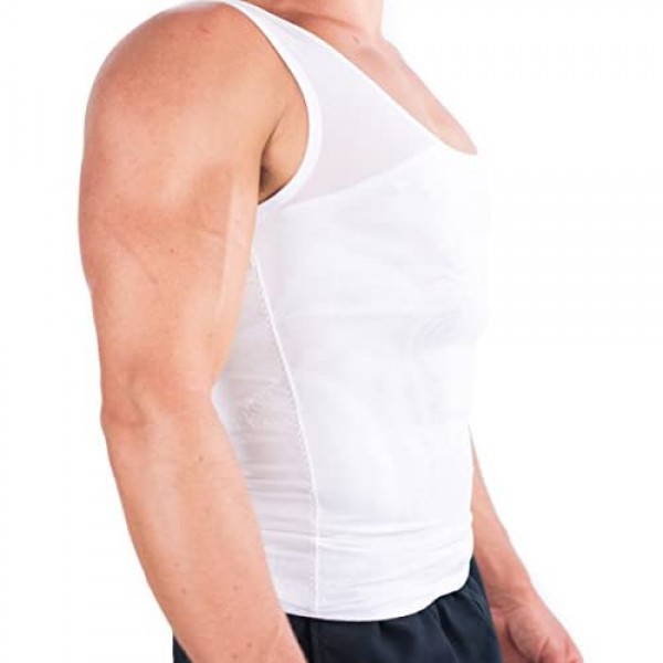 Esteem Apparel Original Men's Chest Compression Shirt to Hide Gynecomastia Moobs