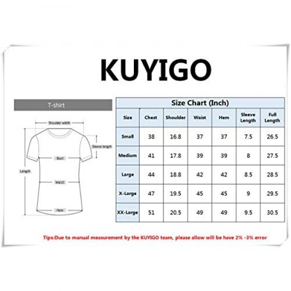 KUYIGO Mens Active School Running Shirt Gym Workout Quick Dry Crew Neck Short Sleeve Tops