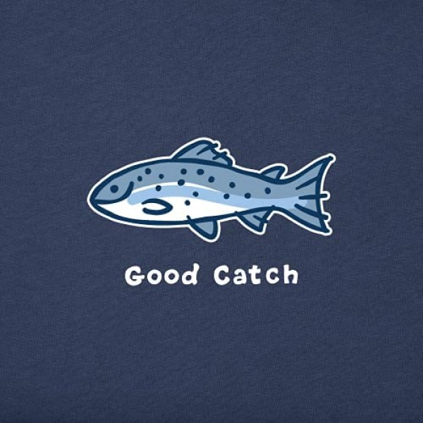 Life is Good Mens Fishing Vintage Graphic T-Shirts
