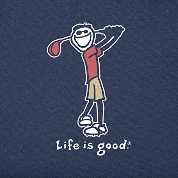 Life is Good Men's Vintage Crusher Graphic T-Shirt Golf Jake