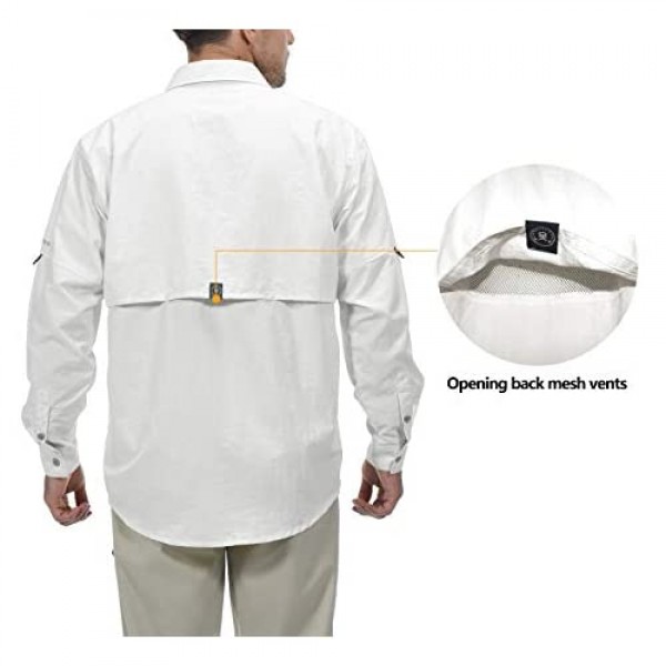Little Donkey Andy Men's UPF 50+ UV Protection Shirt Mosiquito Repellent Long Sleeve Fishing Hiking Shirt