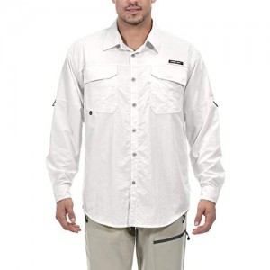 Little Donkey Andy Men's UPF 50+ UV Protection Shirt  Mosiquito Repellent Long Sleeve Fishing Hiking Shirt