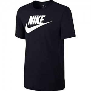 Nike Sportswear Men's Swoosh Logo T Shirt (Black/White/White