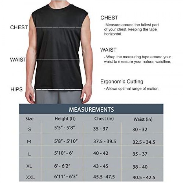 Real Essentials 5 Pack: Men's Mesh Active Athletic Tech Tank Top - Workout & Training Activewear
