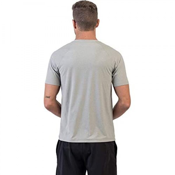 Rhone Reign Short Sleeve Premium Workout Shirt for Men with Anti-Odor Moisture Wicking Technology