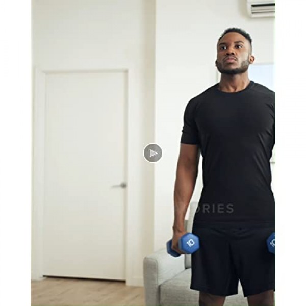 Sweat Shaper Men's Athletic Tee Short Sleeve Compression T-Shirt Performance Baselayer Workout Shirt