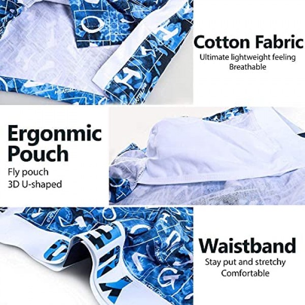 2 Pack Premium 100% Cotton Mens Boxer Briefs Boxer Briefs for Men with Breathable Comfort.
