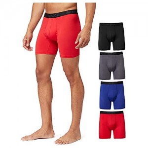 32 DEGREES Cool Mens 4-Pack Active Mesh Quick Dry Performance Boxer Brief