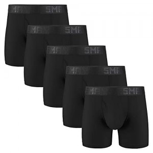 5Mayi Men's Boxer Briefs Fly Front with Pouch Athletic Mens Underwear Performance Boxer Briefs for Men Pack