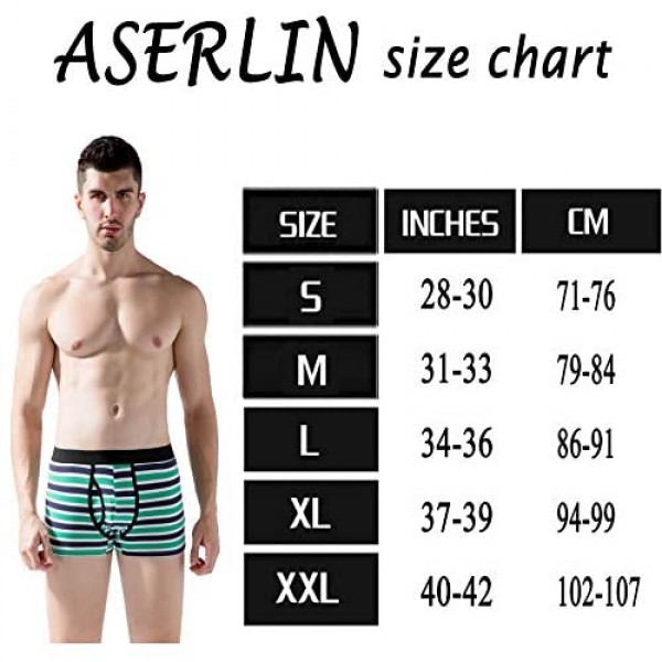 Aserlin Men's Underwear Boxer Briefs 5 Pack Cotton No Ride-up Sport Underwear