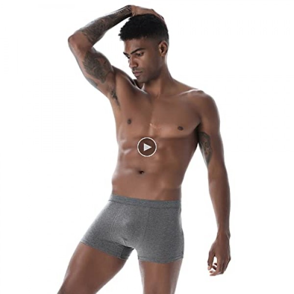 Aserlin Men's Underwear Boxer Briefs 5 Pack Cotton No Ride-up Sport Underwear