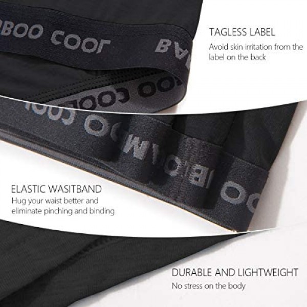 BAMBOO COOL Men’s Underwear boxer briefs Soft Comfortable Bamboo Viscose Underwear Trunks (4 Pack)