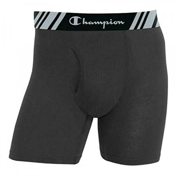 Champion Men's Boxer Briefs All Day Comfort No Ride Up Double Dry X-Temp 5  Pack at Men's Clothing store - B07QKH3GJX