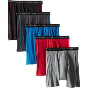 Hanes Men's Comfort Flex Waistband Sports-Inspired Cool Dri Boxer Brief Multi Packs 5-Pack Assorted Large