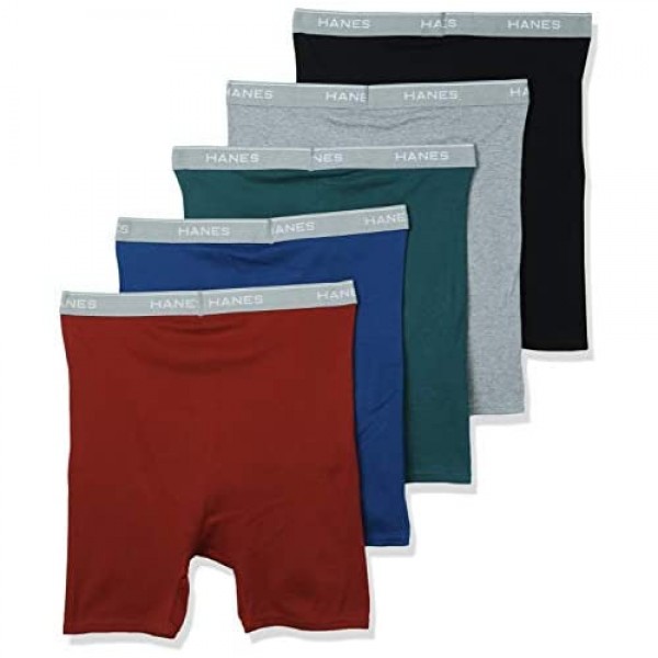 Hanes Men's Tagless Boxer Briefs with Comfort Flex Waistband 5-Pack Assorted (X-Large Assorted)