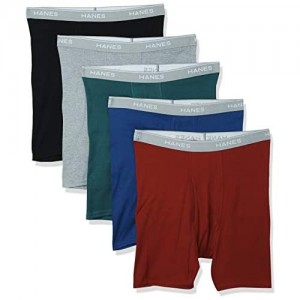 Hanes Men's Tagless Boxer Briefs with Comfort Flex Waistband 5-Pack Assorted (X-Large  Assorted)