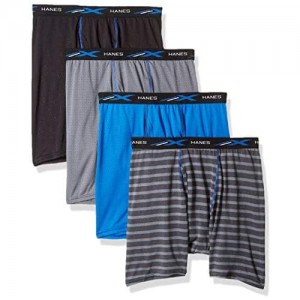 Hanes mens X-temp Lightweight Mesh Boxer Brief  Assorted Colors