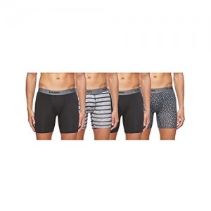Hanes Ultimate Men's 4-Pack FreshIQ Dyed Stretch Boxer with ComfortFlex Waistband Brief-Colors May Vary