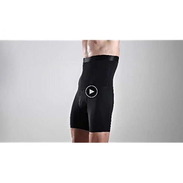 QUAFORT Men Tummy Control Shorts High Waist Slimming Shapewear Body Shaper Leg Underwear Briefs