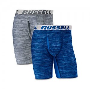 Russell Athletic Men's Freshforce Odor Protection Performance Boxer Briefs (2 Pack)