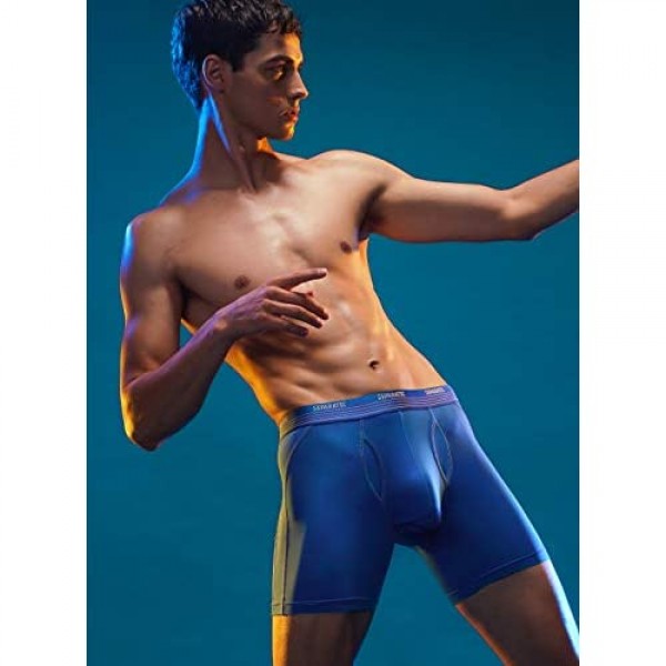 Separatec Men's Underwear 3 Pack Dual Pouch Sport Quick Dry Performance Boxer Briefs