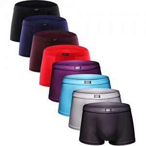 Youlehe Men's Underwear Soft Bamboo Boxer Briefs Stretch Trunks Pack