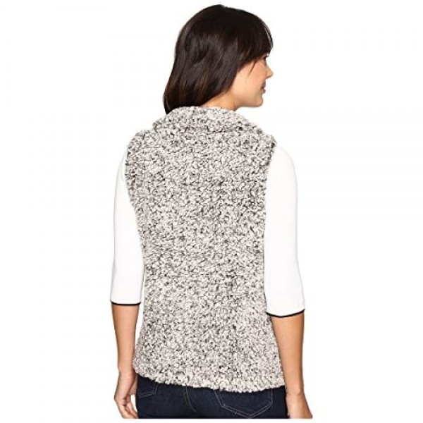 Dylan by True Grit Womens Frosty Tipped Pile Cozy Vest w/Knit Lining