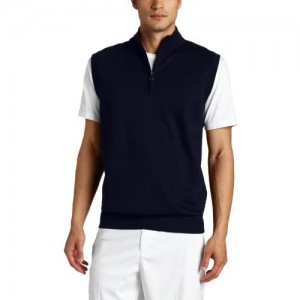 Fairway and Greene Men's Luxury Interlock Solid 1/4 Zip Vest Vested Sweatshirt