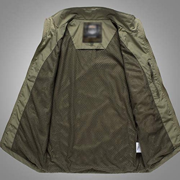 Flygo Men's Lightweight Outdoor Travel Work Fishing Vest with Multi-Pockets