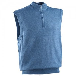 Greg Norman Collection Men's Lined Pima 1/4 Zip Vest