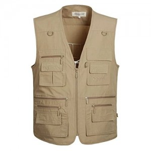Yimoon Men's Travel Safari Vest Summer Outdoor Pockets Photo Utility Fishing Vest