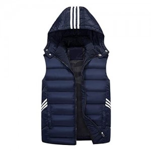 Zoulee New Couple Vest Large Size Winter Men Cotton Vest with Hooded